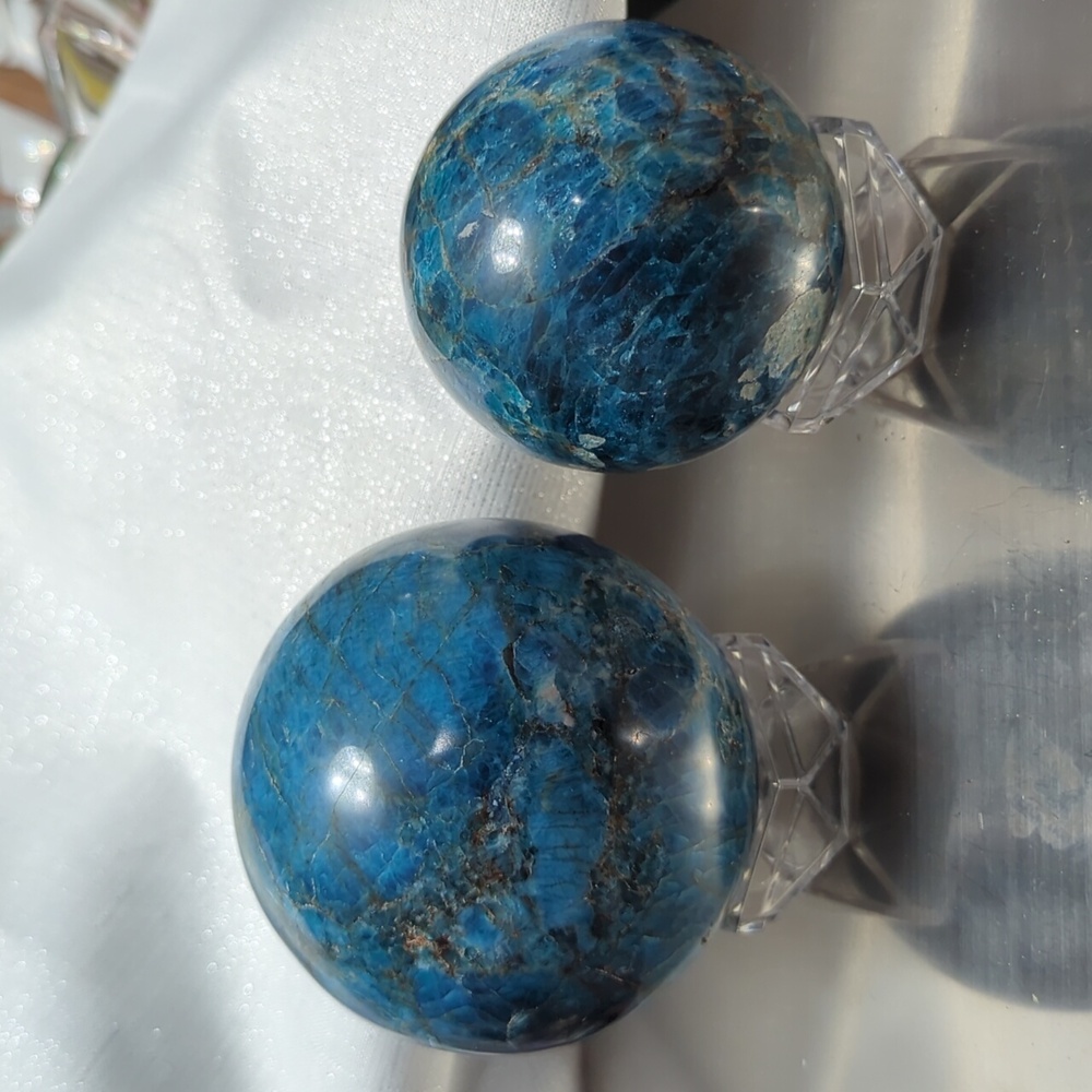 Blue Jasper mineral spheres